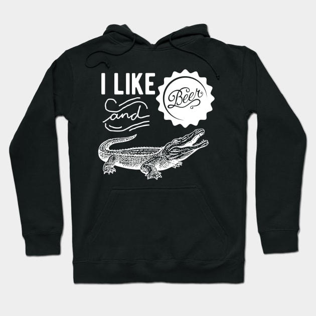 I Like Beer and crocodile t shirts for menwomen  Alligator Hoodie by JensAllison